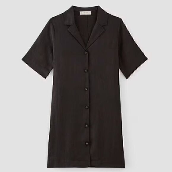 * NEW Everlane Linen Workwear Dress Black Small - Picture 6 of 6